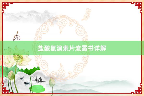 盐酸氨溴索片流露书详解