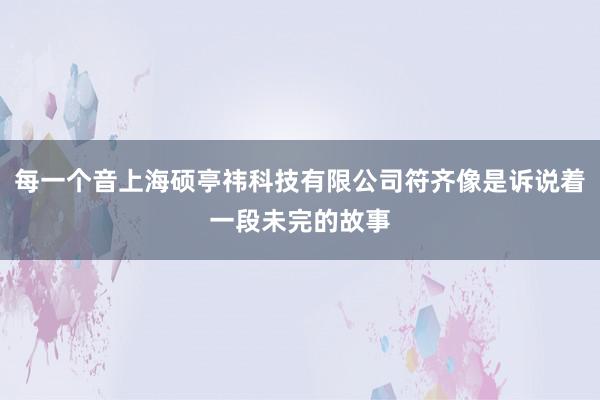 每一个音上海硕亭祎科技有限公司符齐像是诉说着一段未完的故事